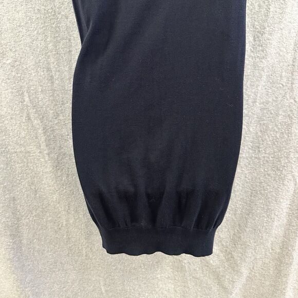 Allsaints Dress Womens US 4 Navy Blue Teko Asymmetrical Pullover Cotton Stretch - Picture 8 of 11